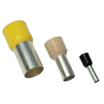 Tracon Szigetelt (PA6.6) érvéghüvely, ónozott elektrolitréz, sárga, E100