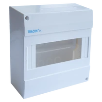 Tracon lakáselosztó ajtó nélkül falon kívüli, 1 sor 8 modul, EDFK-8/1AN