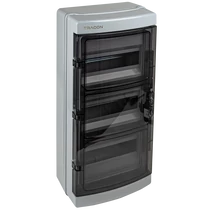 Tracon falon kívüli kiselosztó IP65, 3×12 modul, EDFKIP65N123