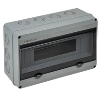 Tracon falon kívüli kiselosztó IP65, 1×15 modul, EDFKIP65U151