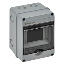 Tracon falon kívüli kiselosztó IP65, 1×5 modul, EDFKIP65U51