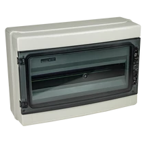 Tracon falon kívüli kiselosztó IP65, 1×18 modul, EDFKIP65-18/1