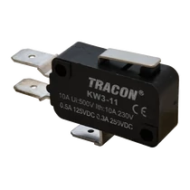 Tracon Helyzetkapcsoló, mikro, rugószáras, KW3-11