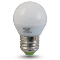 Tracon LG454W Gömb búrájú LED fényforrás 4W