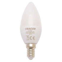 Tracon Gyertya burájú LED fényforrás, tejüveg, LGY7NW