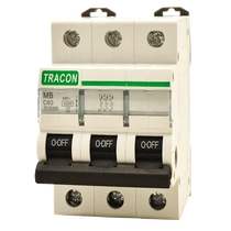 Tracon Kismegszakító 3 pólus C 10A, Tracon MB-3C-10