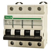 Tracon Kismegszakító 4 pólus C 32A, Tracon MB-4C-32