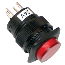 Tracon Mini jelzőlámpás nyomógomb, piros, MNG-012R