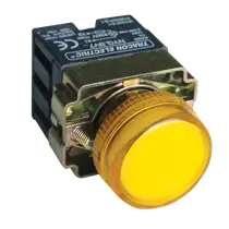 Tracon Tokozott jelzőlámpa, fémalap, sárga, előtéttel, izzó nélkül, NYGBV75S