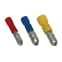 Tracon Szigetelt hengeres csatlakozó dugó, elektrolitréz, sárga, SH4