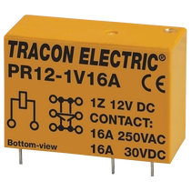 Tracon Print relé 1xCO érintkező 16A 12V DC, PR12-1V16A