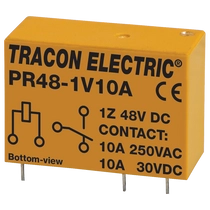 Tracon Print relé 1xCO érintkező 10A 48V DC, PR48-1V10A