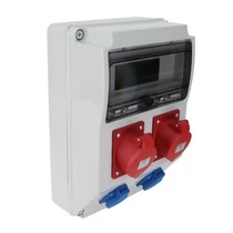 Tracon ipari doboz szerelt, vezeték nélkül, 4X(2P+F)+2x(5P16A)+1x(5P32A) dugalj, IP44, TDB09-12M