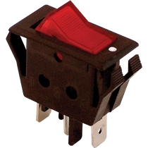 Tracon Billenőkapcsoló, BE-KI, piros-világító 16(6)A, 250V AC, TES-11