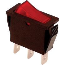 Tracon Billenőkapcsoló, BE-KI, piros-világító 16(6)A, 250V AC, TES-21