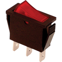 Tracon Billenőkapcsoló, BE-KI, piros-világító 16(6)A, 250V AC, TES-21