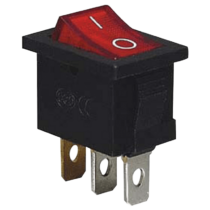Tracon Billenőkapcsoló, BE-KI, piros-világító (0-I felirat) 16(6)A, 250V AC, TES-33