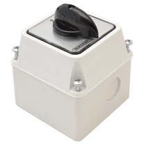 Tracon Tokozott főkapcsoló, BE-KI, 25A, 2P, 7.5kW, 48x48mm, 60°, TK-256/2T