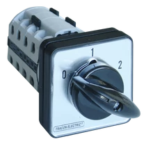 Tracon Tokozatlan Dahlander motor főkapcsoló, 20A, 5.5kW, 48x48mm, TKM-20/D