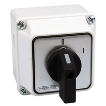 Tracon Tokozott közvetlen motor főkapcsoló, BE-KI, 20A, 5.5kW, 48x48mm, TKM-20/QT