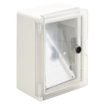 Tracon műanyag elosztószekrény, átlátszó ajtóval,280×210×130mm szerelőlappal IP65, TRACON TME282113T