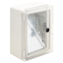 Tracon műanyag elosztószekrény, átlátszó ajtóval,280×210×130mm szerelőlappal IP65, TRACON TME282113T