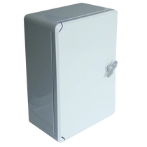 Tracon műanyag elosztószekrény teli ajtóval,280×210×130mm szerelőlappal IP65, TRACON TME282113