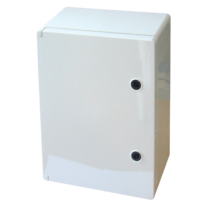 Tracon műanyag elosztószekrény, teli ajtóval,400×300×165mm szerelőlappal IP65, TRACON TME403017