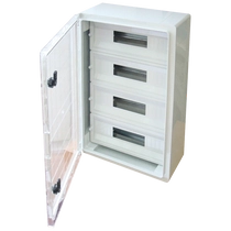 Tracon maszkos műanyag elosztószekrény, átlátszó ajtóval,600×400×200mm 4x17 modullal  IP65, TRACON TME604020MT