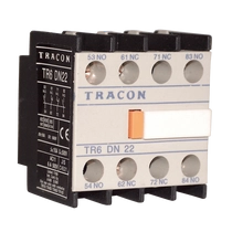Tracon Homlokoldali segédérintkező TR1D/F és TR1E kontaktorokhoz, TR6DN22