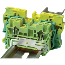 Tracon Földelő, sínre szerelhető sorkapocs, rugós, zöld/sárga, TSKB6JD