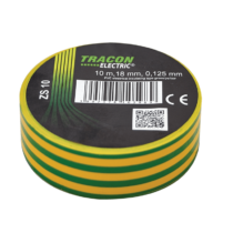Tracon  ZS10 Szigetelőszalag, zöld/sárga