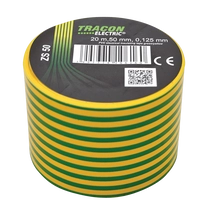 Tracon  ZS50 Szigetelőszalag, zöld-sárga