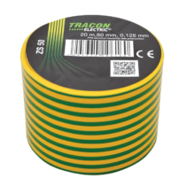 Tracon  ZS50 Szigetelőszalag, zöld-sárga