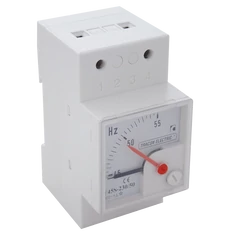 Sorolható analóg frekvencia- és teljesítménytényező-mérő