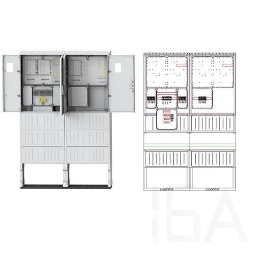 Csatári Plast PVT-K-L Á-V-Hv Fm-SB-80A fogyasztásmérő szekrény