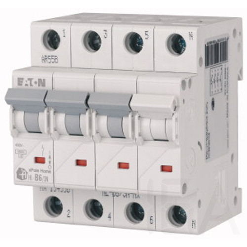 EATON HL-B20/3N xPole Home kismegszakító 4,5kA, 3P+N, 20A, B jelleggörbe, 194802