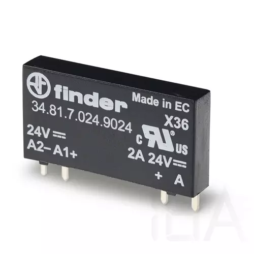 Finder SSR relé 1 NO záróérintkező 2A-es 24V-os DC, 348170249024