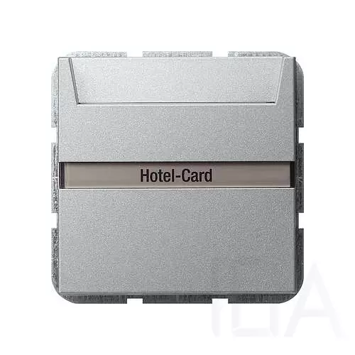 Gira Szállodai kártyáskapcsoló feliratmezővel System 55 alumínium, 14026