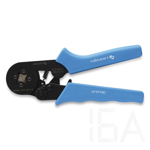 Högert HT1P190 Önbeálló Érvéghüvely Prés Fogó 0,25–6 mm², 175 mm