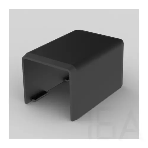 Kopos illesztéstakaró 20x20mm színes kábelcsatornához,fekete színű, UV-stabil, 8622 FB