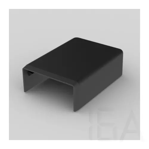 Kopos végzáró idom 40x20mm színes kábelcsatornához,fekete színű, UV-stabil, 8631 FB