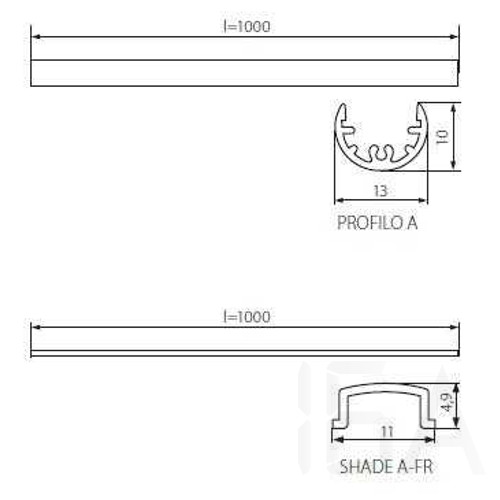 Kanlux SHADE A-FR 1M átlátszó fedlap (10 db/ csomag) 19170