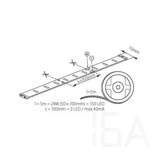 Kanlux LEDS-B 7,2W/M IP54 RGB basic LED szalag, 24531 Kanlux LEDS-B 7,2W/M IP54 RGB basic LED szalag, 24531