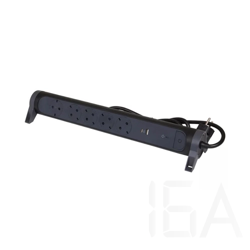 Legrand Elosztósor Premium 5x2P+F, túlfeszültség-védelemmel, USB-A + USB-C, 1,5 m vezetékkel, fekete, 694514