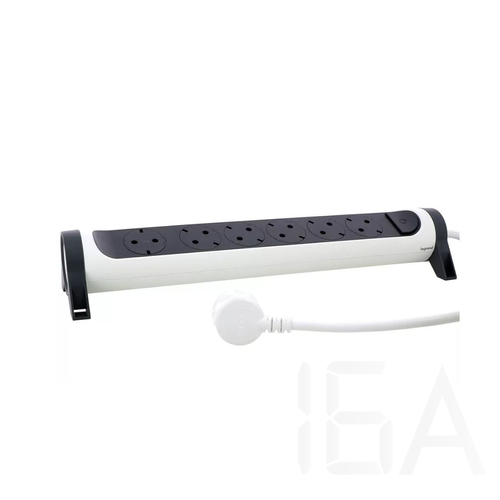 Legrand Elosztósor Premium 6x2P+F forgatható, 3 m vezetékkel, fehér/fekete, 694539