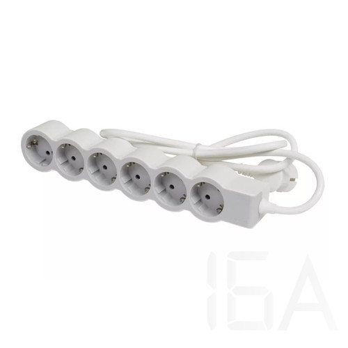 Legrand Elosztósor Standard 6x2P+F, 1,5 m vezetékkel, fehér-szürke, 694557