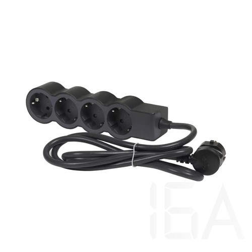 Legrand Elosztósor Standard 4x2P+F, 3 m vezetékkel, fekete, 694562