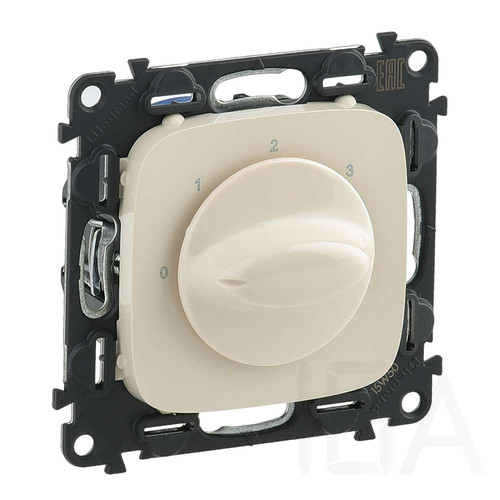 Legrand Valena Allure Ventilátor vezérlő (0-1-2-3 állású), burkolattal, Elefántcsont, 755176