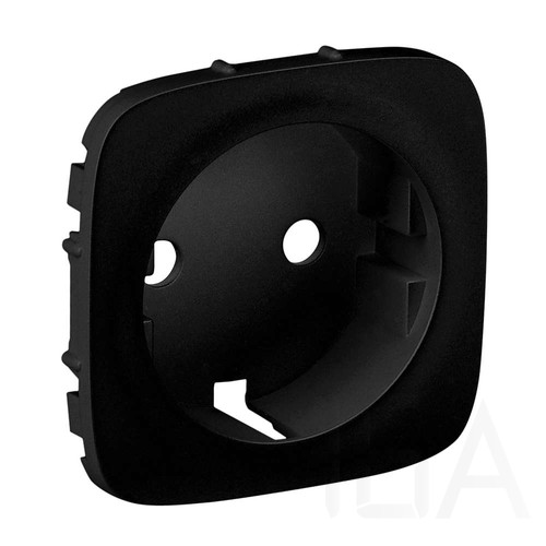 Legrand Valena Allure 2P+F csatlakozóaljzat burkolat, Fekete, 755208